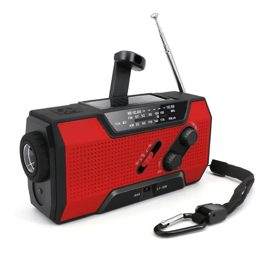 Emergency radio hand-crank charging