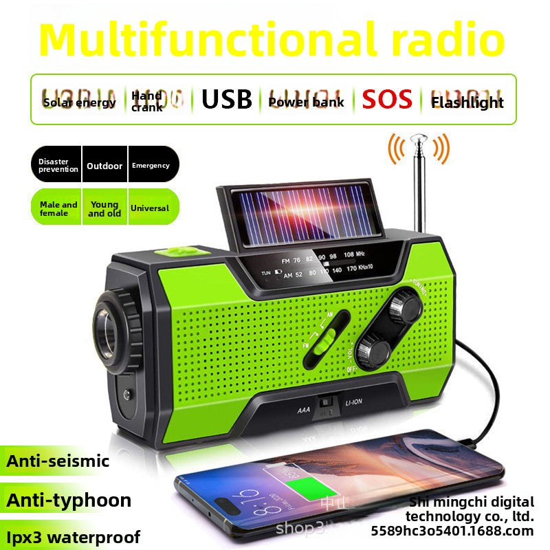 Emergency radio hand-crank charging